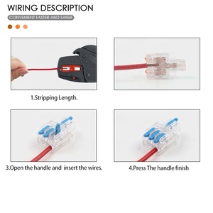 Mini Universal Compact Conductor <strong>Spring</strong> Splicing Wire Connector With Screw Fixing Hole 1 in Multiple Out <strong>Push</strong>-in <strong>Terminal</strong> <strong>Block</strong> - Product Image 3
