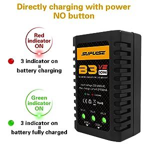 LiPo & Li-on电池平衡充电器B3交流2S-3S遥控充电7.4-11.1v遥控玩具专业紧凑型充电器 - Product Image 2