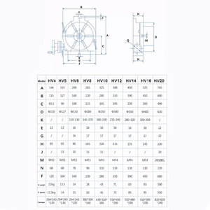 HV-10/TSL250数控铣削钻孔镗床用带分度板的手动转盘