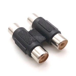 双2头RCA母对母音频连接器适配器唱机耦合器视频连接器插头插座RCA唱机双胞胎 - Product Image 2
