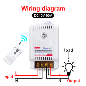 Mini kabelloser Funkfernsteuerungsschalter 10 A Relais Ausgang Radio DC 12 V 1 Kanal Empfänger Fernsteuerungsschalter - Product Image 3