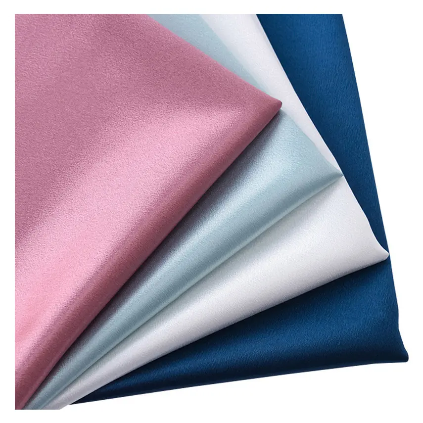 Wholesale Spandex Satin Matte 90-95gsm Soft Colors Duchess Satin Silk Polyester Stretch Satin Fabric For Clothing