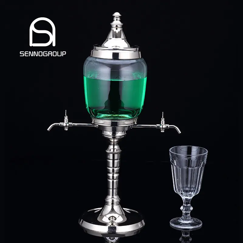 Fontaine en verre borosilicaté Absinthe distributeur de boissons froides carafes à vin en verre cristal
