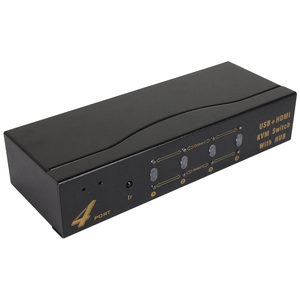 VCOM KVM HDMIスイッチ4K IRリモートホットキーコントロール4 in 1 Outケーブル付き4 PC接続1モニターキーボード - Product Image 6