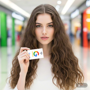 Easy Setup 13.56Mhz QR <strong>Code</strong> Business RFID Google Card NFC Google Review Card Customize Programmable Cards