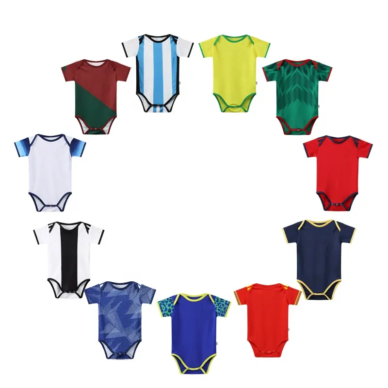 Maillot de Football en maille Polyester de bonne qualité pour bébé, séchage rapide, barboteuse pour bébé, vêtements de Football