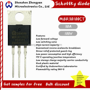 Diode Schottky dòng cao 30A MBR30100CT 100V TO-220AB dùng cho nguồn điện chuyển mạch - Product Image 2