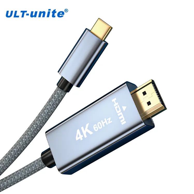 Adaptador USB ULT-unite 2M 4K 60Hz USB 3,1 Tipo-C a HDMI adaptador de cable para MacBook iPad Pantalla de monitor