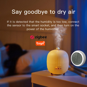 Tuya WiFi ZigBee BLE Termómetro digital Higrómetro Interior Mini Medidor de sensor de temperatura y humedad inteligente con pantalla LCD