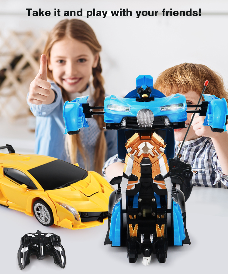 2- in-1 RC robot vehicle toy 1/12 transformation wireless remote control deformation car