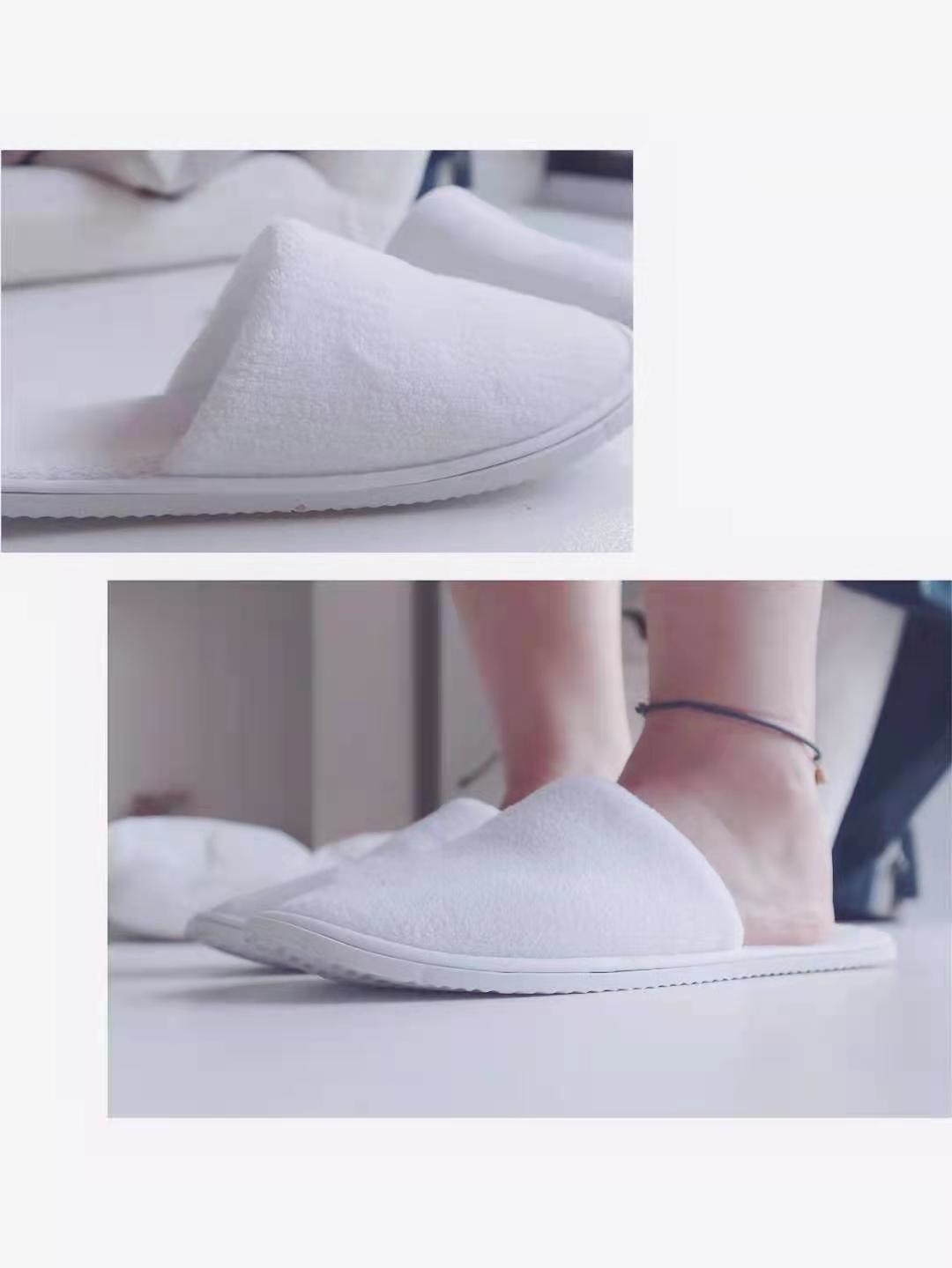 100% Polyester Coral FleeceClosed Toe Coral Fleece Slippers comfortable closed toe terry slipper for hotel