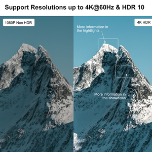 Divisor HDMI, 1 en 2 salidas, HDCP 2,2, compatible con 1x2, divisor HDMI 4K @ 60Hz con función CEC