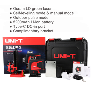 UNI-TレーザーレベルLM576LDグリーンLDレーザーレベル16ラインビームレベラーリモコン付き3Dグリーンライン - Product Image 6