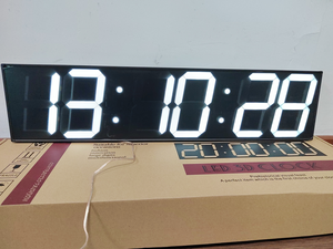 SE170016 27 Inch Large Big Oversized <strong>Digital</strong> LED Clock with Stopwatch Alarms <strong>Countdown</strong> <strong>Timer</strong> and Temperature - Product Image 3