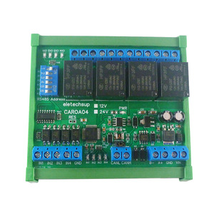 4CH 12VNPNシェルDI-DO CANフィールドバスリレーモジュールRS485Modbus RTU PLCIO拡張ボードNPN/PNPデジタル入力CANコントローラー - Product Image 5