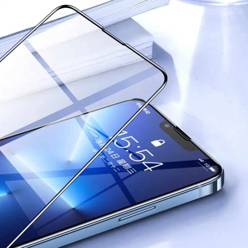 Protezione dello schermo in vetro temperato per iPhone 15 Plus, alta qualità perfetta per telefono cellulare 0.33mm 9H