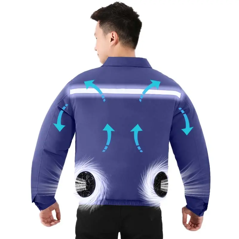 2024 ग्रीष्मकालीन नए एयर कंडीशनिंग कपड़े कूलिंग जैकेट वियोज्य आस्तीन 2 पंखे के साथ एयर कंडीशंड कपड़े