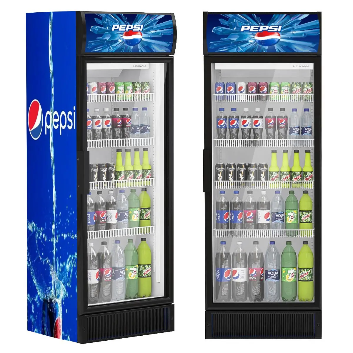 Attrezzatura commerciale di refrigerazione del congelatore dell'esposizione commerciale del dispositivo di raffreddamento della bevanda di Pepsi della porta di vetro
