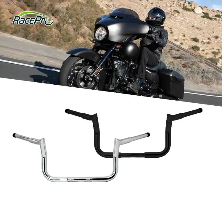 Krom motosiklet 1.5 maymun Ape gidon 12 '16 'inç Rise Harley Davidson Touring yol 2015-2019