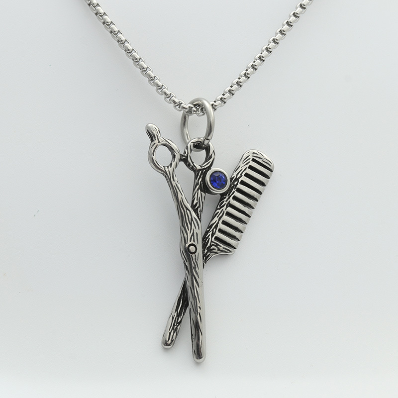 Pendentif diamant bleu (sans chaîne)