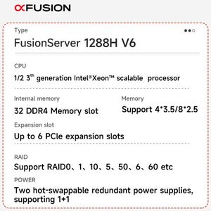 New XFusion FusionServer 1288H V6 <strong>Computer</strong> Servers 4*3.5 Inch Driver 1288H V6 1U 2-socket <strong>Network</strong> Rack Server - Product Image 3