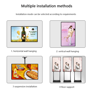Rete WiFi 55 pollici Android sistema digitale Menu ristorante Monitor 4K TFT LCD Ad montaggio a parete digitale ascensore pubblicità SDK - Product Image 4