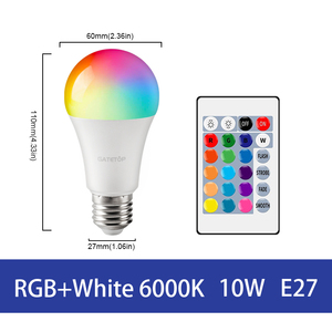 AC100-240V หลอดไฟ LED 10W E27ไฟบาร์อินฟราเรดรีโมทคอนโทรลไฟ LED สีคริสต์มาส RGB แสงบรรยากาศห้างสรรพสินค้า - Product Image 5