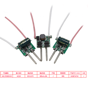 <strong>Input</strong> <strong>12v</strong> 1x3w 4w 3*3w Constant Current Ic6807 550ma 600ma for MR16 Spots Light Led <strong>Driver</strong> Dc - Product Image 3