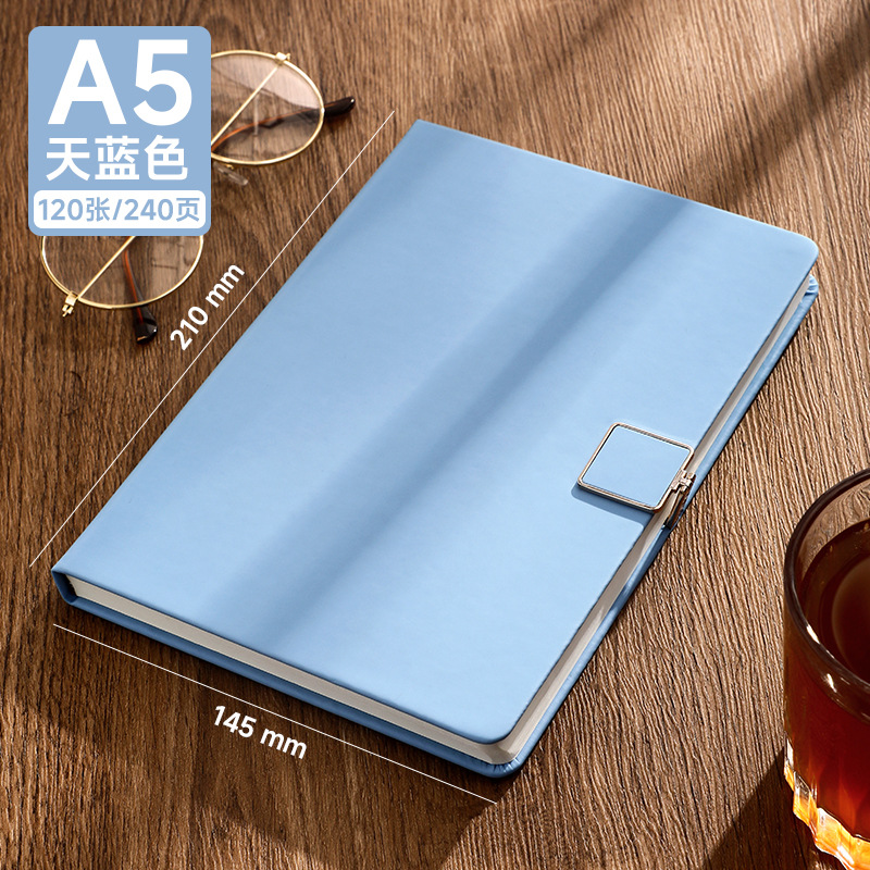 A5 bleu ciel - 240 pages, déduction carrée