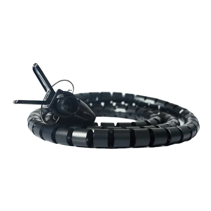 Kabel Pembungkus Spiral Manajemen Pengikat Kawat Mudah, Pita Pembungkus Spiral Warna Putih