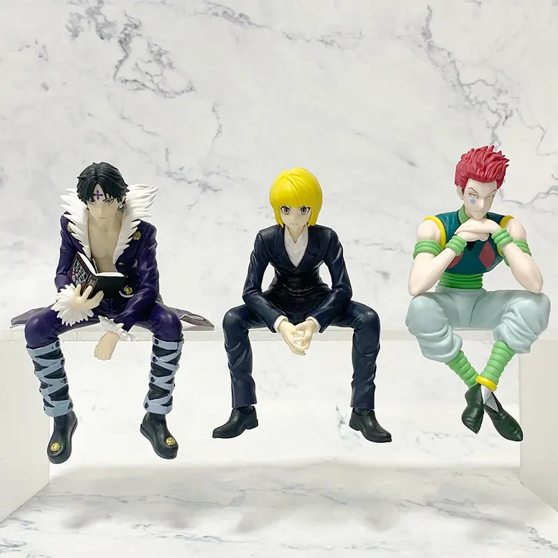 Anime Hisoka Chrollo Kurapika gepresste Sofortnudeln sitzendes Modell Ziergegenstand Jäger x Jäger Anime-Actionfiguren