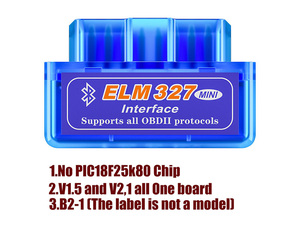 热卖ELM327 V1.5超级迷你ELM327 ELM 327 PIC18F25K80版本1.5 OBD2/OBDII为Android扭矩汽车代码扫描仪