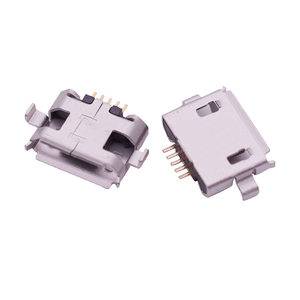 微型USB 5p母插座1.0MM 2针下沉板MK 5P USB插座带边缘/无边缘usb连接器