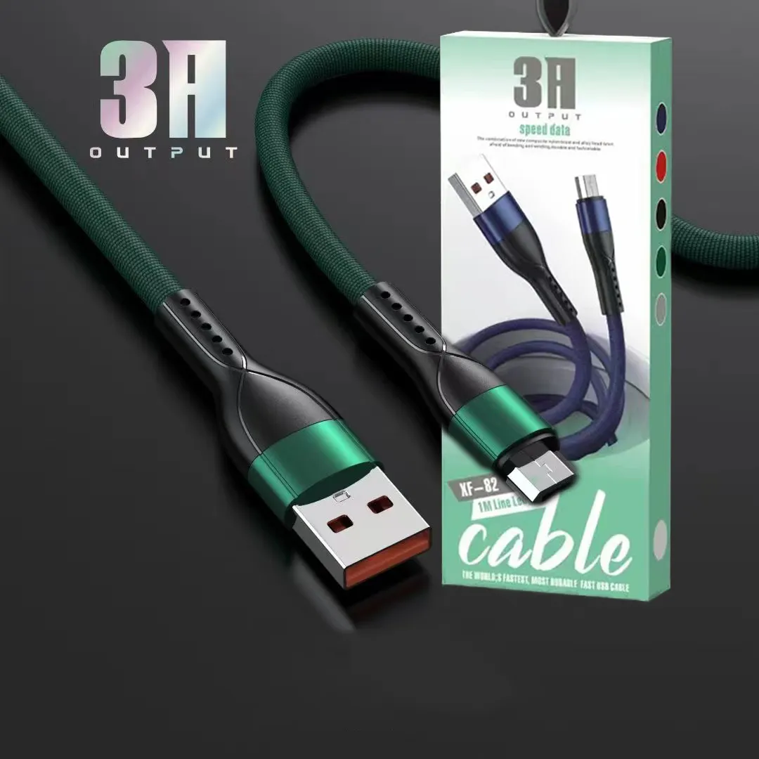 Cavo dati di ricarica personalizzabile da 0.5m/1m/3m all'ingrosso in fabbrica cavo da Micro usb a a tipo c per Iphone con scatola dei colori