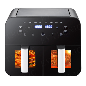 2023 Fábrica multifuncional em aço inoxidável air fritadeira <span class=keywords><strong>touch</strong></span> screen dual zone air fritadeira com controle de temperatura para uso doméstico