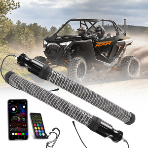 Süper parlak App uzaktan kumanda kamçı işıkları ATV UTV Rzr Polaris anten işık 1.75 inç 2.2 inç çap COB yağ kırbaç işık - Product Image 2
