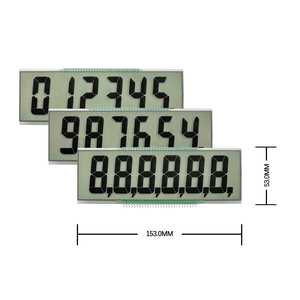 Ucuz fiyat özel segment lcd modülü fiyat segmenti görüntüler ekran HTN pozitif 3.0V 7 monokrom segmentli lcd ekran modülü