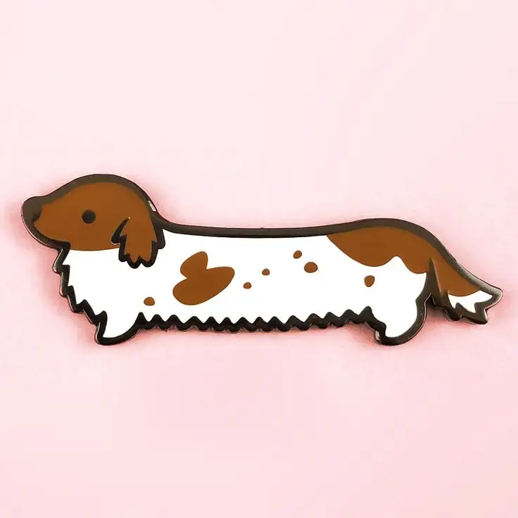 Série Personalizada de Dachshund Cute Dogs Animal Factory Design Você Possui Pinos Soft Hard Enamel Shirt Collar Lapel Pins para Hat