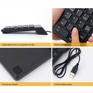 USB cablato Mini tastiera numerica universale tastiere numeriche per Laptop Desktop Keycap PC Computer Numpad 18 tasti tastiere