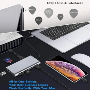 11合1 USB集线器笔记本USB3.1 C型集线器计算机配件C型集线器 - Product Image 5