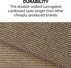 Classic Double Sided Corrugated <strong>Catnip</strong> Cat Scratcher for Cats Trees &amp; Playtime - Product Image 6