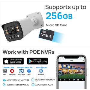 Vikylin 180 ° toàn cảnh an ninh ip camera 4MP 4mm ống kính kép cho HIKVISION tương thích POE thông minh kép ánh sáng ngoài trời nhà CCTV IP67 - Product Image 5