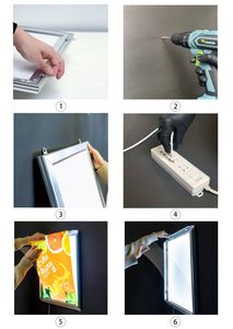 定制发光二极管海报展示菜单板海报架27x40发光二极管灯箱40厘米 - Product Image 3