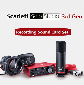 Professional Scarlett Solo Studio 3rd Gen Recording Sound Card Set 2 <strong>Input</strong>/2 Out Usb <strong>Audio</strong> <strong>Interface</strong> With Condenser Mic - Product Image 2