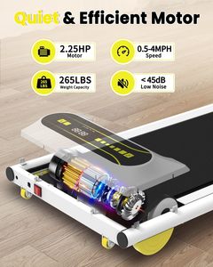 Pronto per la spedizione Usa sotto la scrivania tapis roulant 2 In 1 Foroffice con telecomando, tapis roulant a piedi bianco