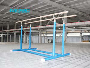 GAOHAO profesyonel jimnastik paralel bar üst düzey yarışmalar takviyeli çerçeve ve ahşap kaplama fiberglas rayları. - Product Image 2