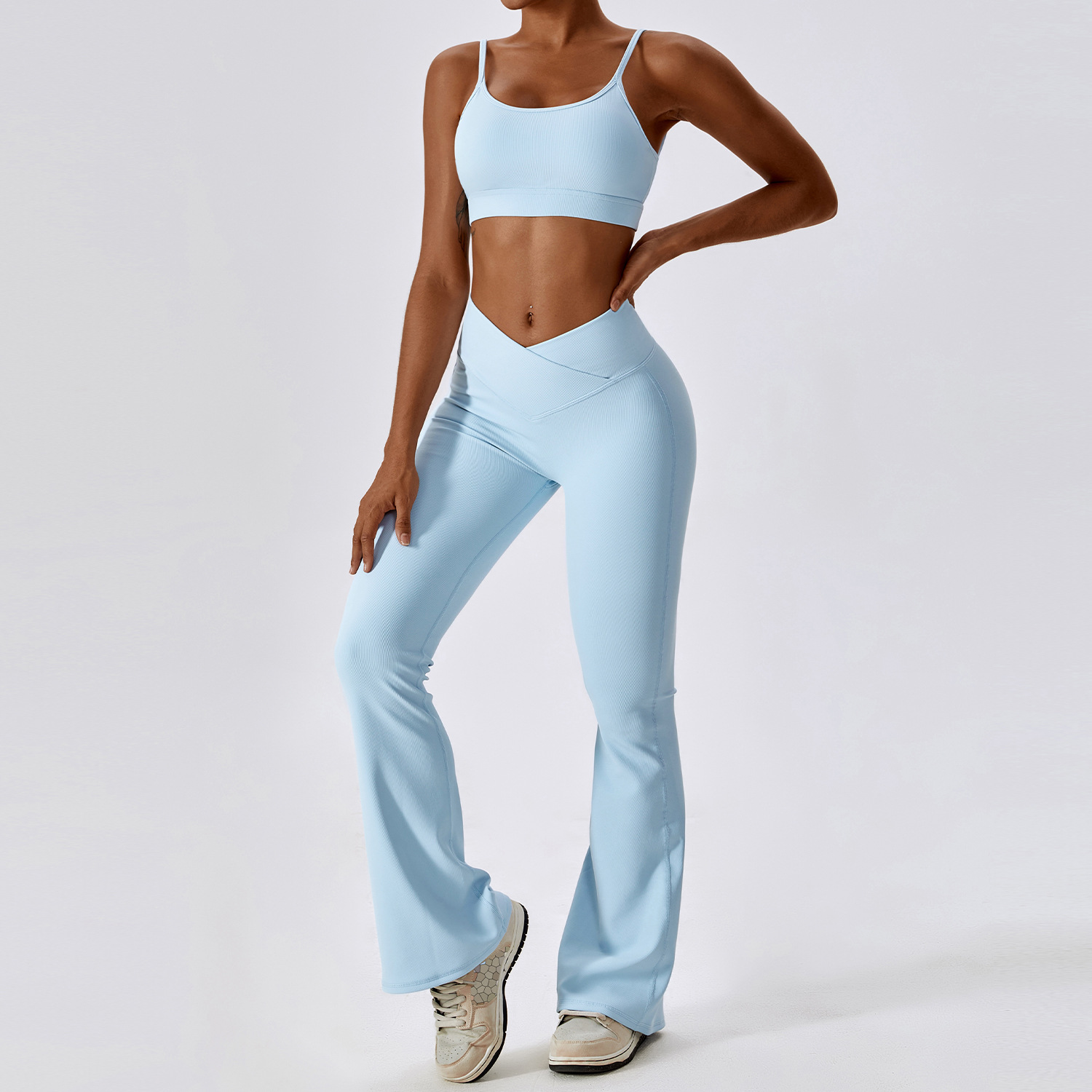 -1 Bra and Flare Panties, Sky Blue
