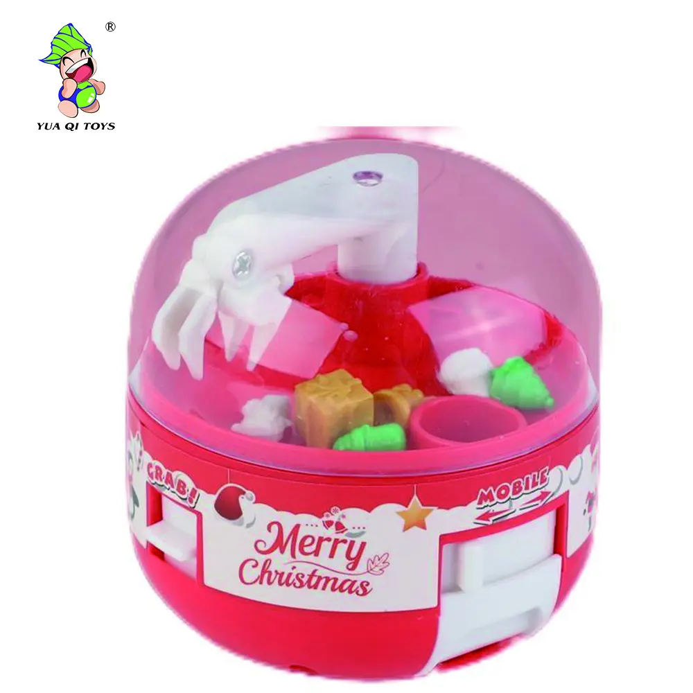 Mini máquina de garra de juguete para niños, juguete de garra de regalo temático, máquina de agarre de estilo navideño, juguete de dulces