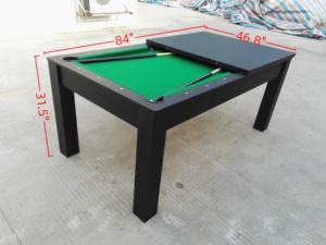 Cổ Điển Trắng 7ft 2-Trong-1 Nhà Gấp Hồ Bơi Billiard Snooker Bảng Xách Tay Với Bóng Trở Lại Cho Bán - Product Image 5