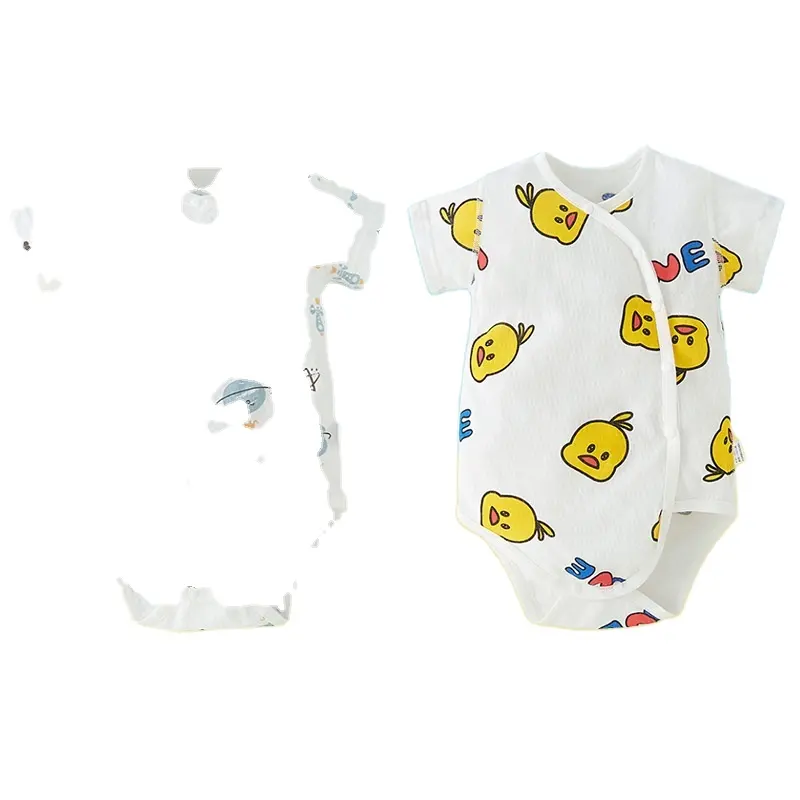 La mejor tela de punto ropa de bebé infantil mameluco de bebé recién nacido 100% algodón orgánico verano completo Unisex soporte Floral de alta calidad